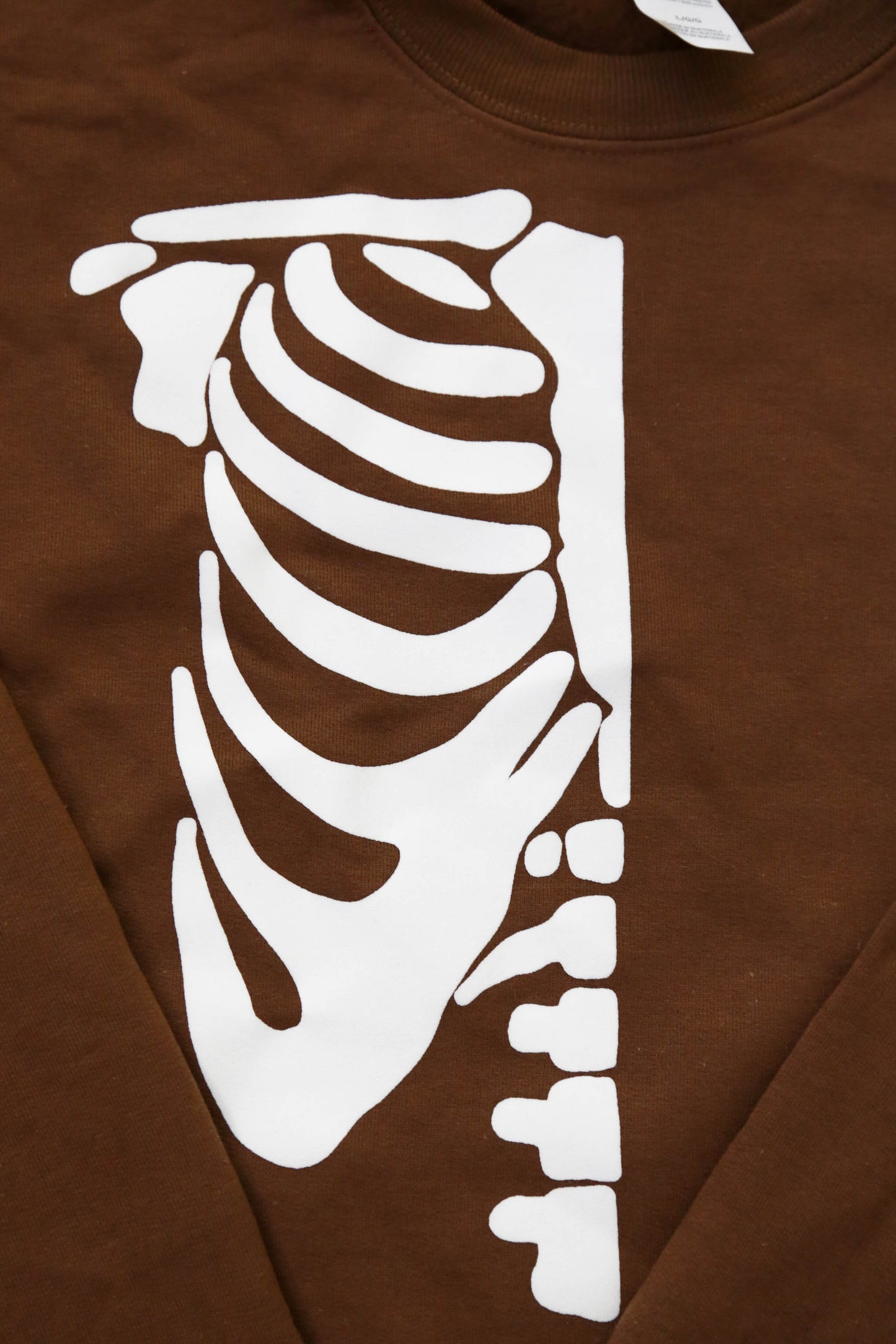 Skeleton Rib Half Puff Print