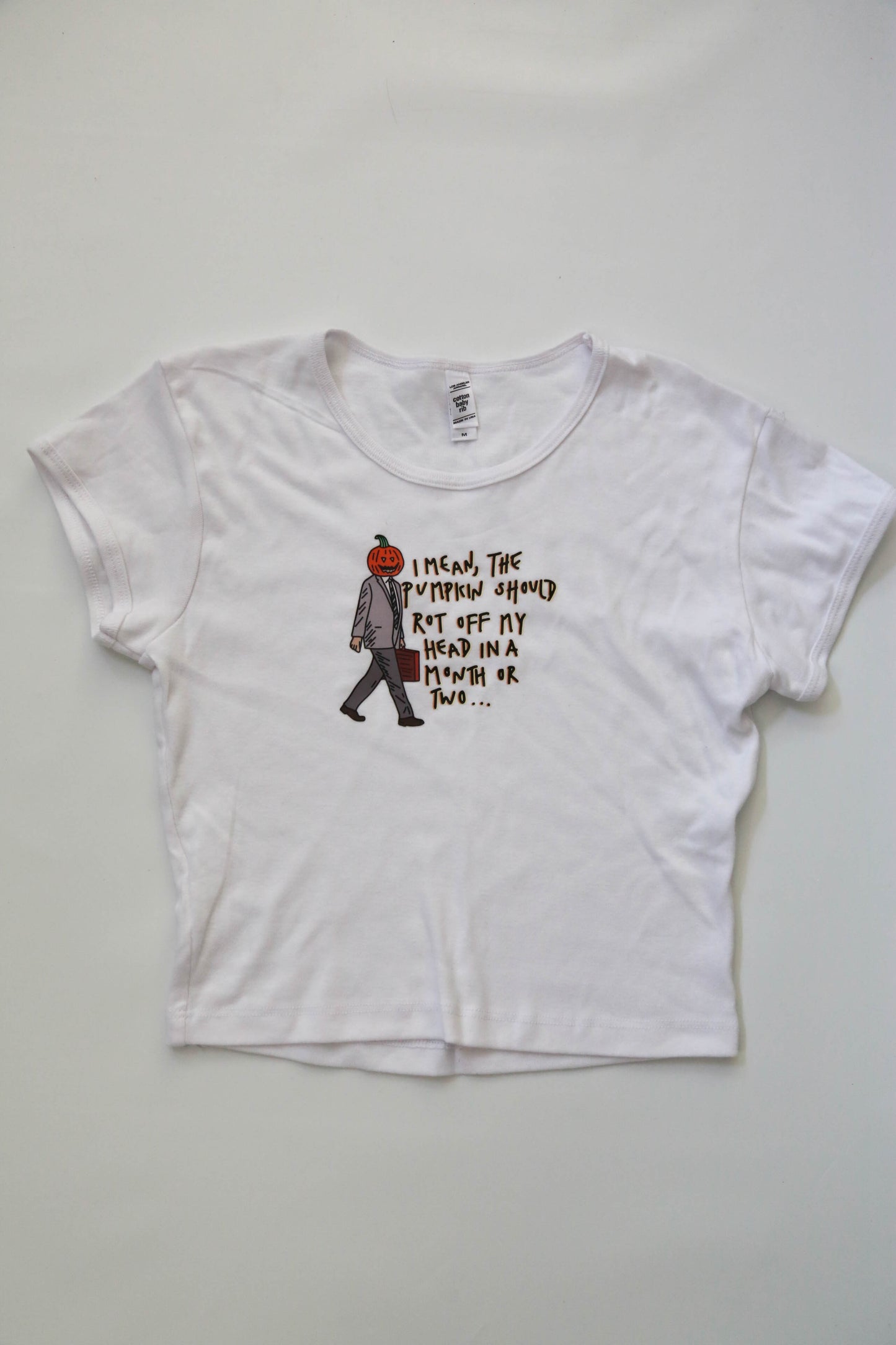 Dwight Office Pumpkin Baby Crop Tee