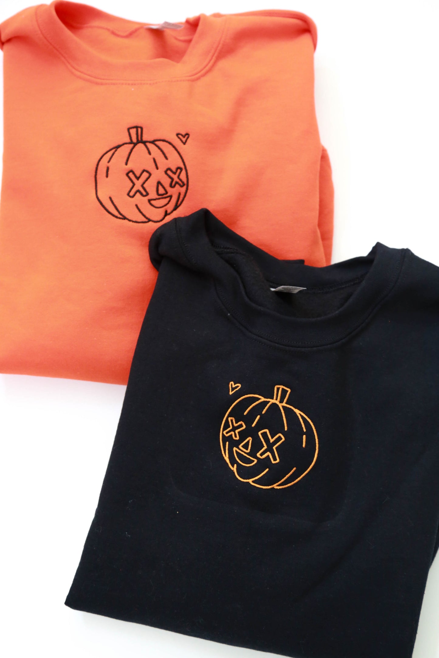 Pumpkin Heart Embroidered Matching Set