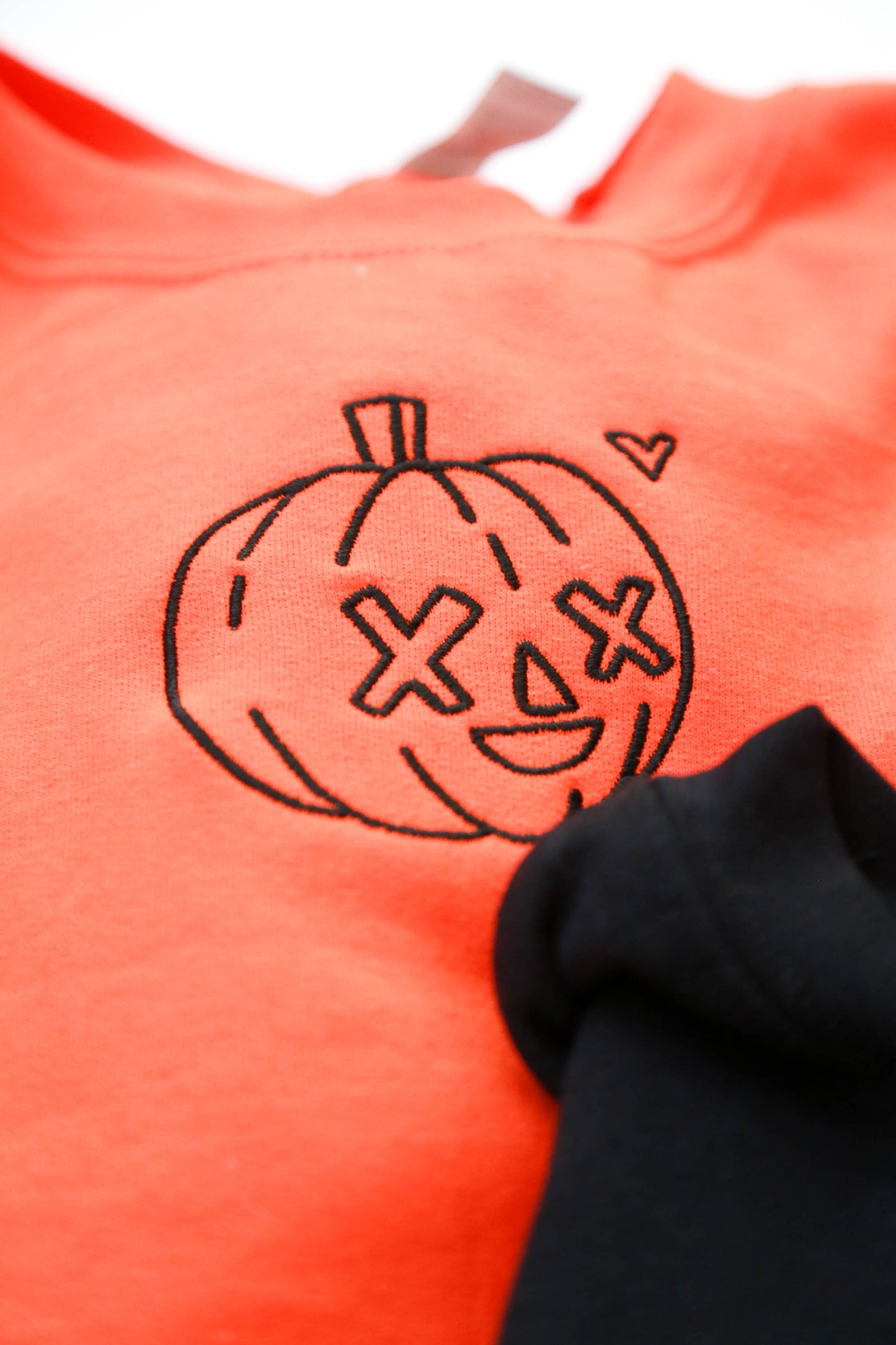 Pumpkin Heart Embroidered Matching Set