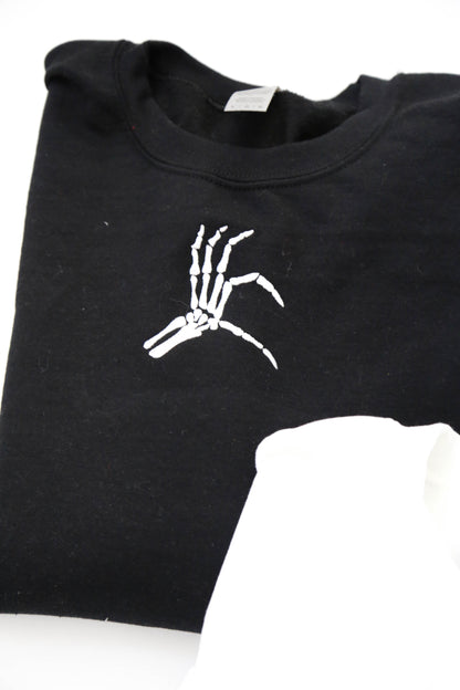 Heart Skeleton Hand Embroidered Matching Set