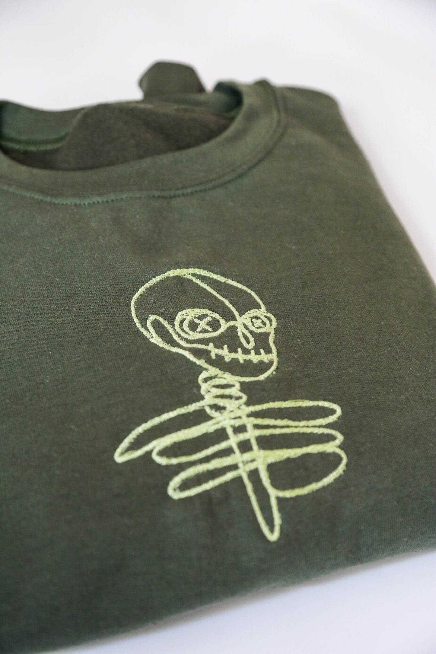Skeleton Scribble Embroidered Sweatshirt