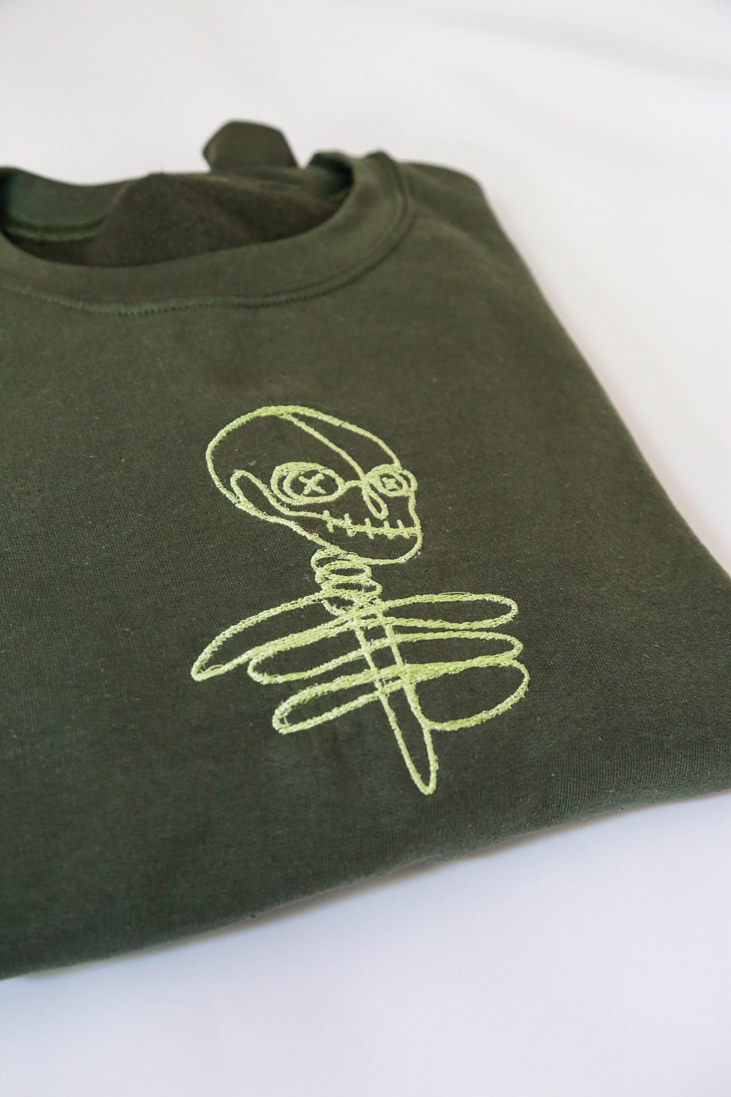 Skeleton Scribble Embroidered Sweatshirt