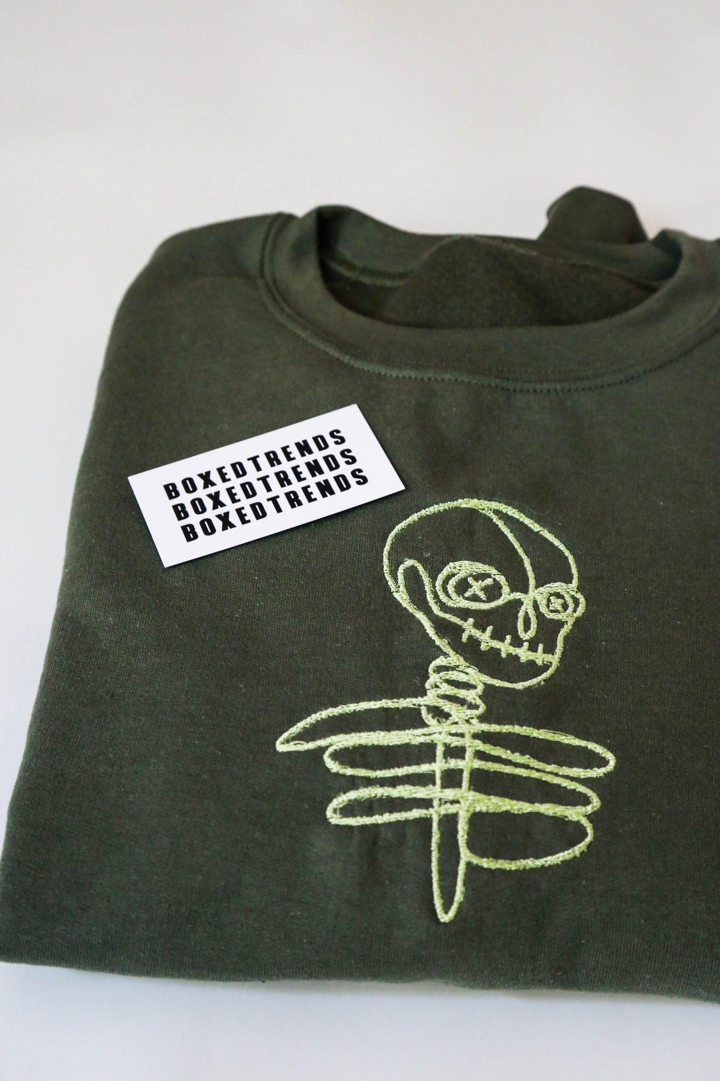 Skeleton Scribble Embroidered Sweatshirt