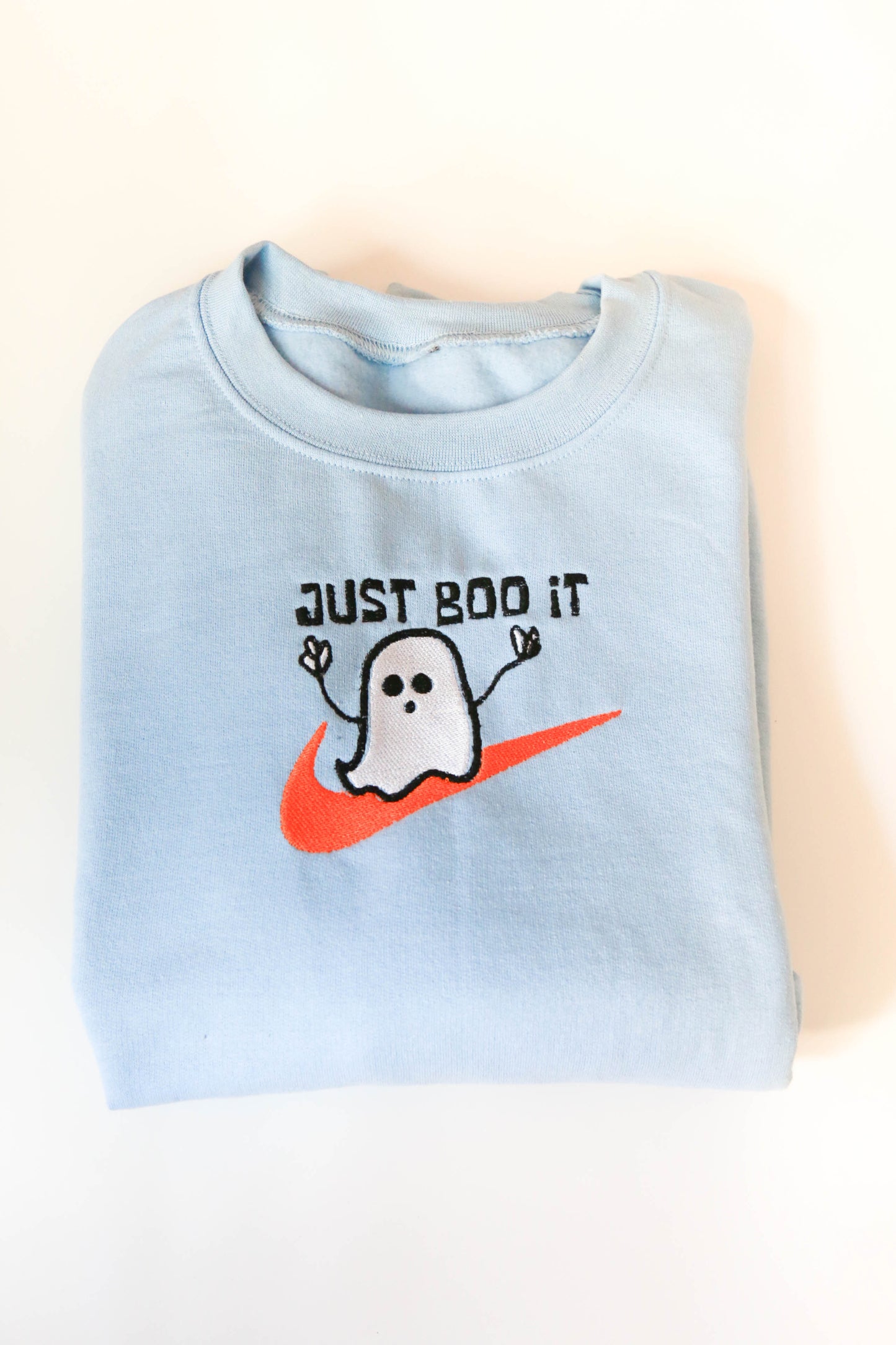 Just Boo It Embroidered Sweatshirt