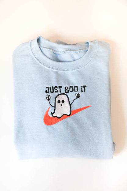 Just Boo It Embroidered Sweatshirt