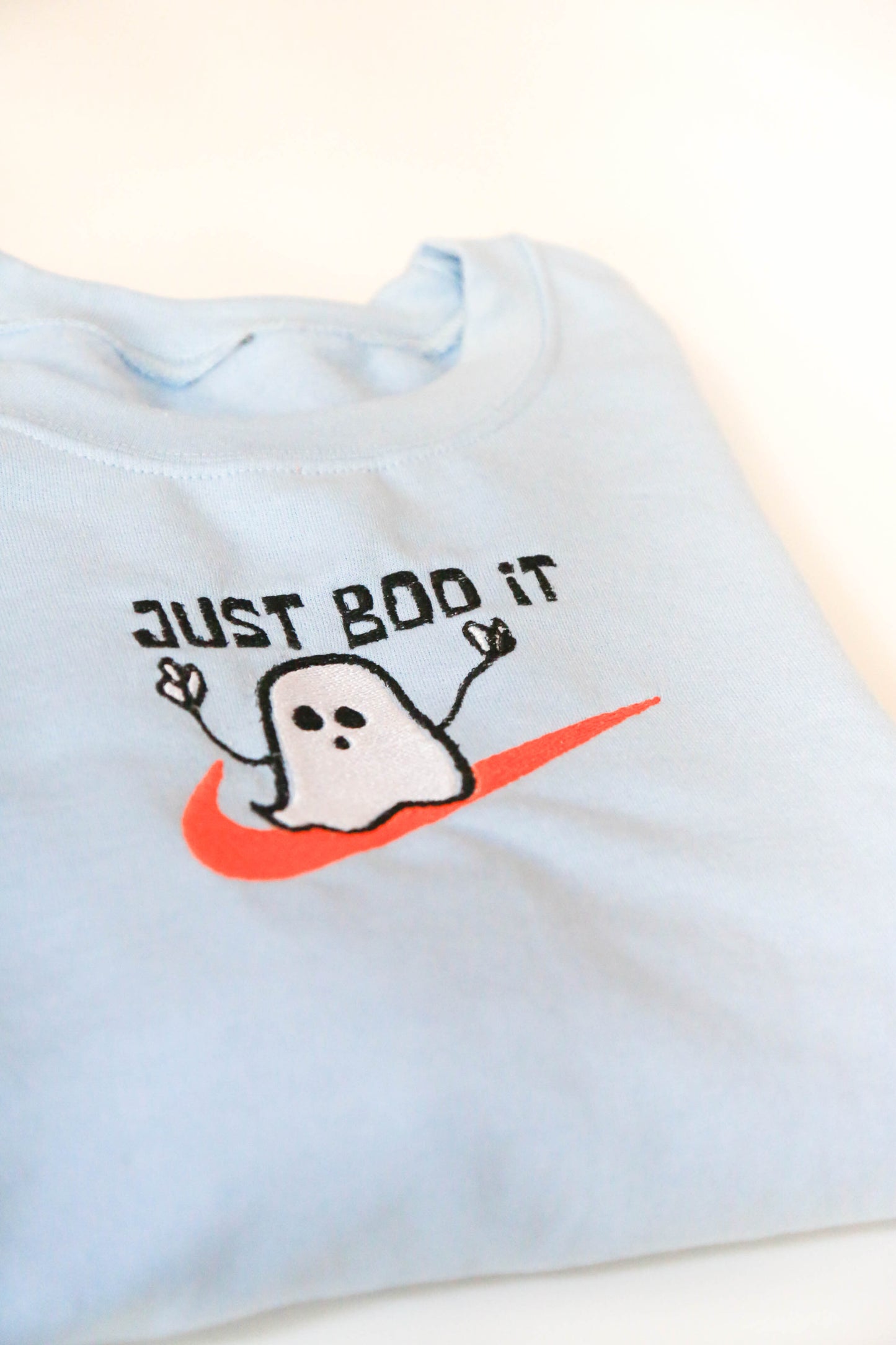 Just Boo It Embroidered Sweatshirt
