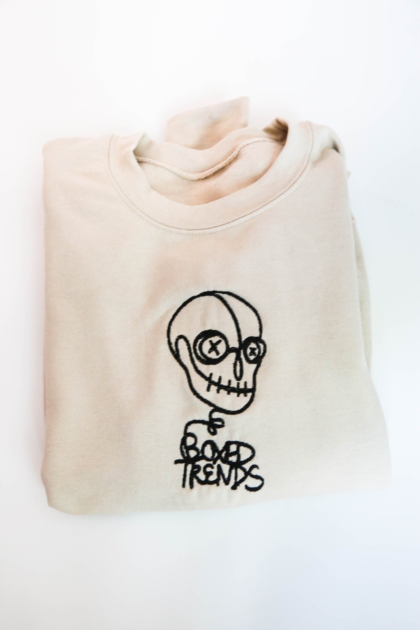 BOXEDTRENDS Skeleton Scribbles Embroidered Sweatshirt