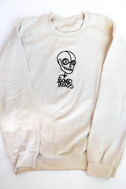 BOXEDTRENDS Skeleton Scribbles Embroidered Sweatshirt