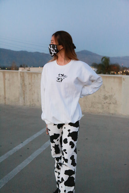 Vinyl Ghost Cow Sweatshirt