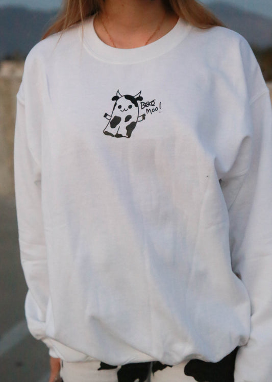 Vinyl Ghost Cow Sweatshirt