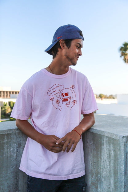 Til Death Do Us Part Skeleton Pink Vinyl Comfort Color Tee