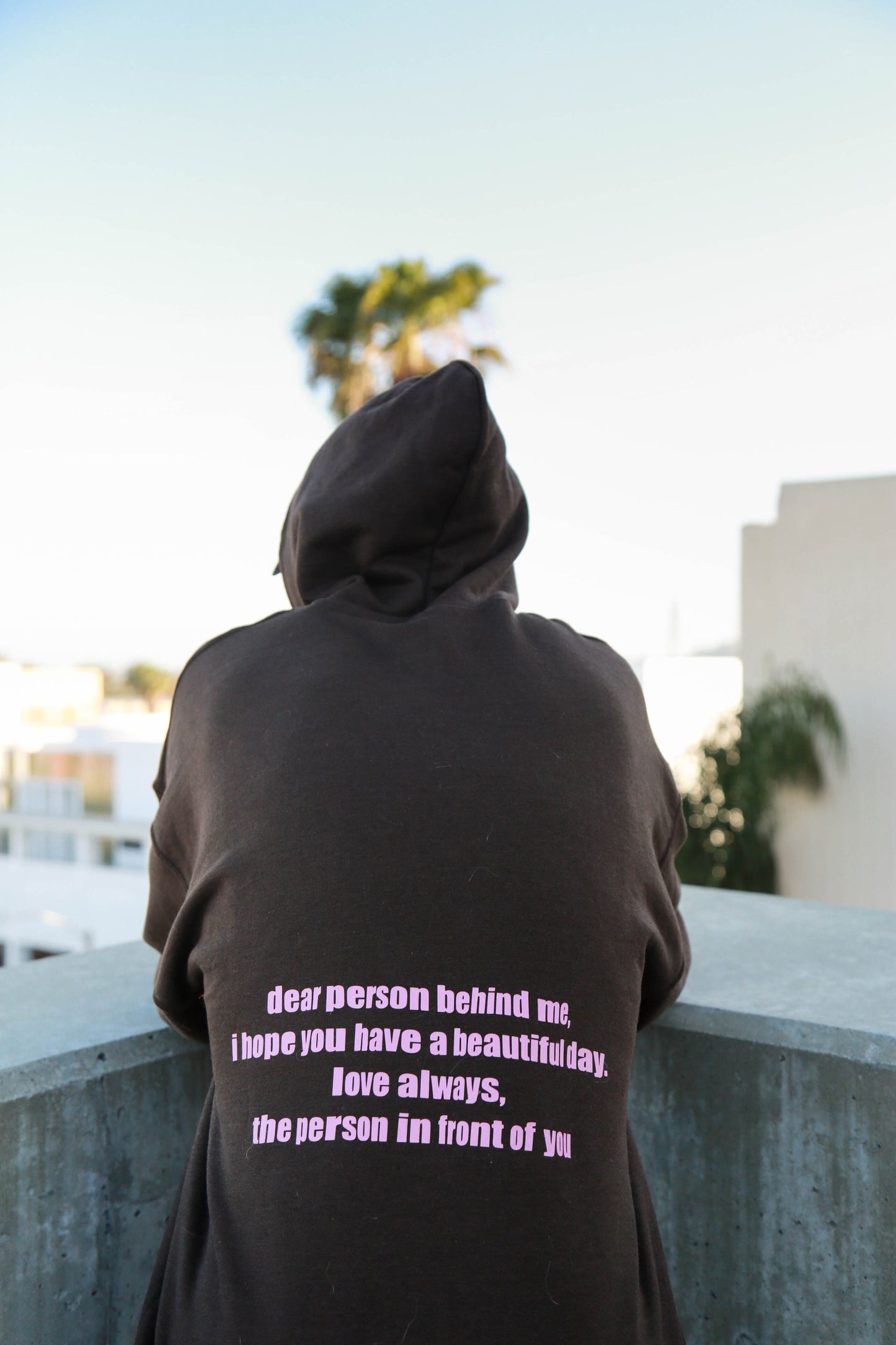 Dear Person In Front of Me Vinyl Chocolate Hoodie