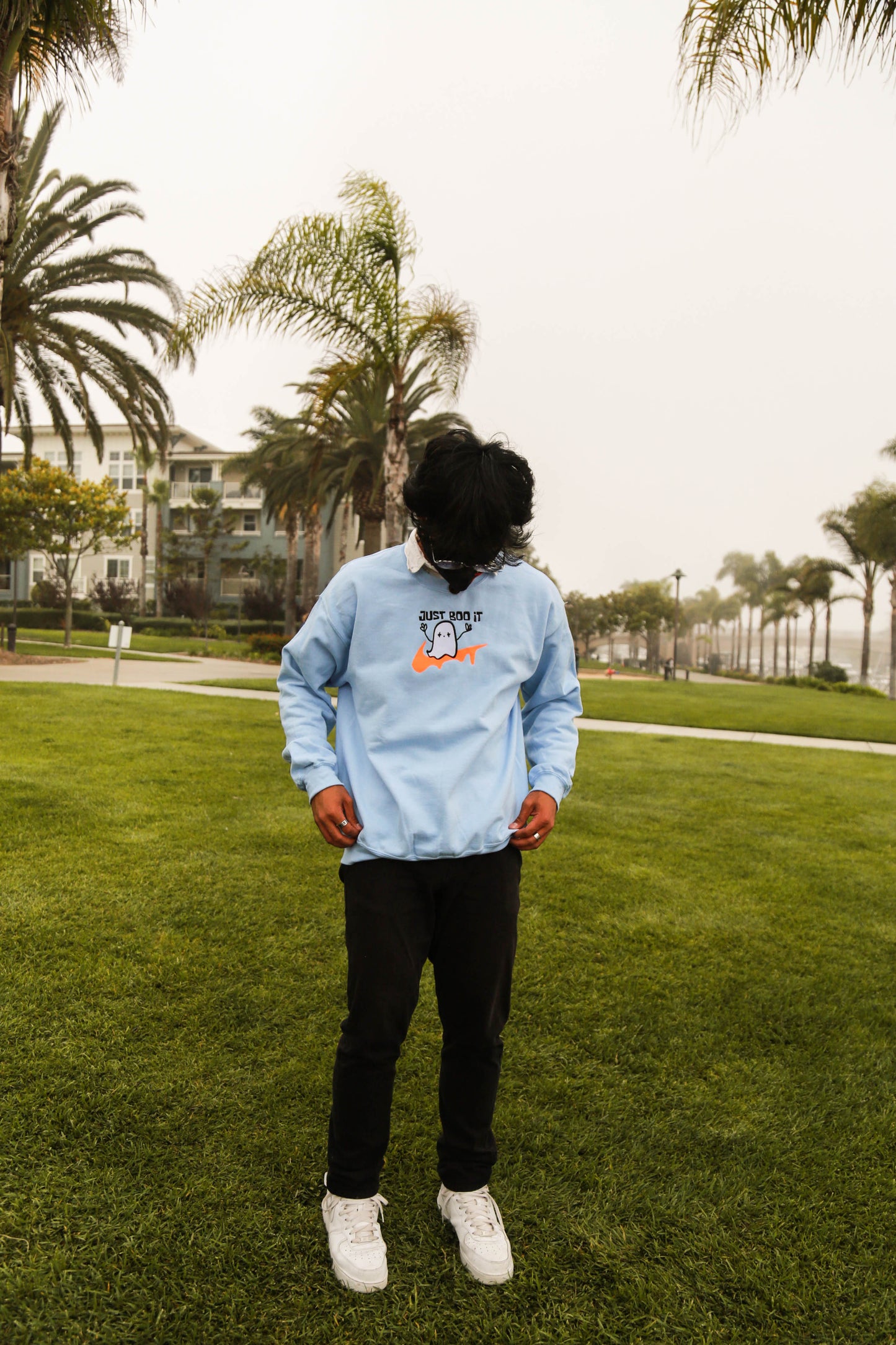 Just Boo It Embroidered Sweatshirt (CUSTOMIZABLE COLOR)