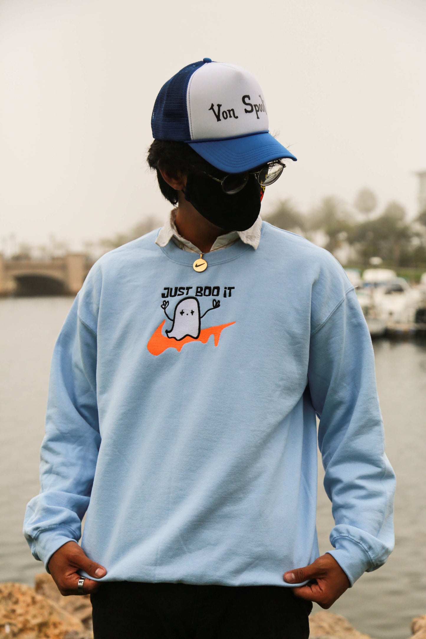 Just Boo It Embroidered Sweatshirt (CUSTOMIZABLE COLOR)