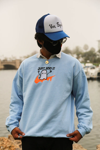 Just Boo It Embroidered Sweatshirt (CUSTOMIZABLE COLOR)
