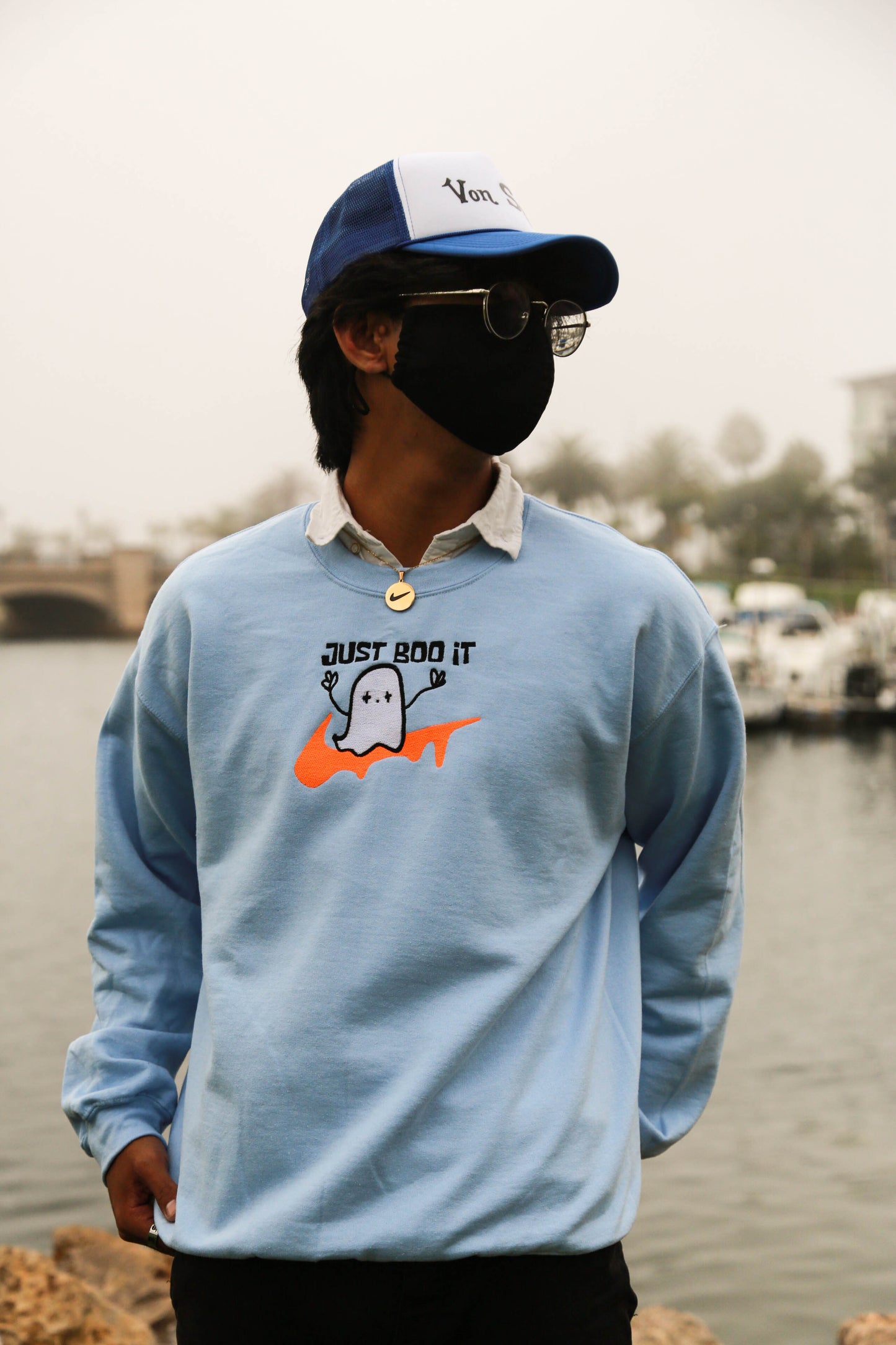 Just Boo It Embroidered Sweatshirt (CUSTOMIZABLE COLOR)