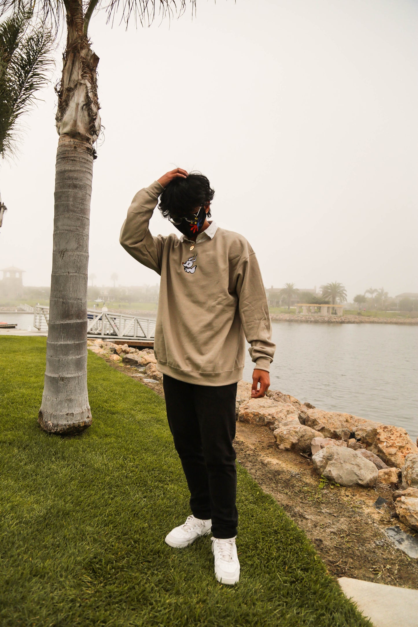 X'd out Zero Ghost Dog Embroidered Sweatshirt (CUSTOMIZABLE COLOR)