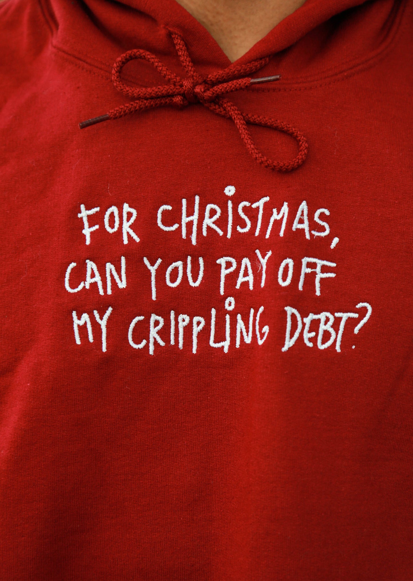 Santa Pay Off My Crippling Debt Embroidery