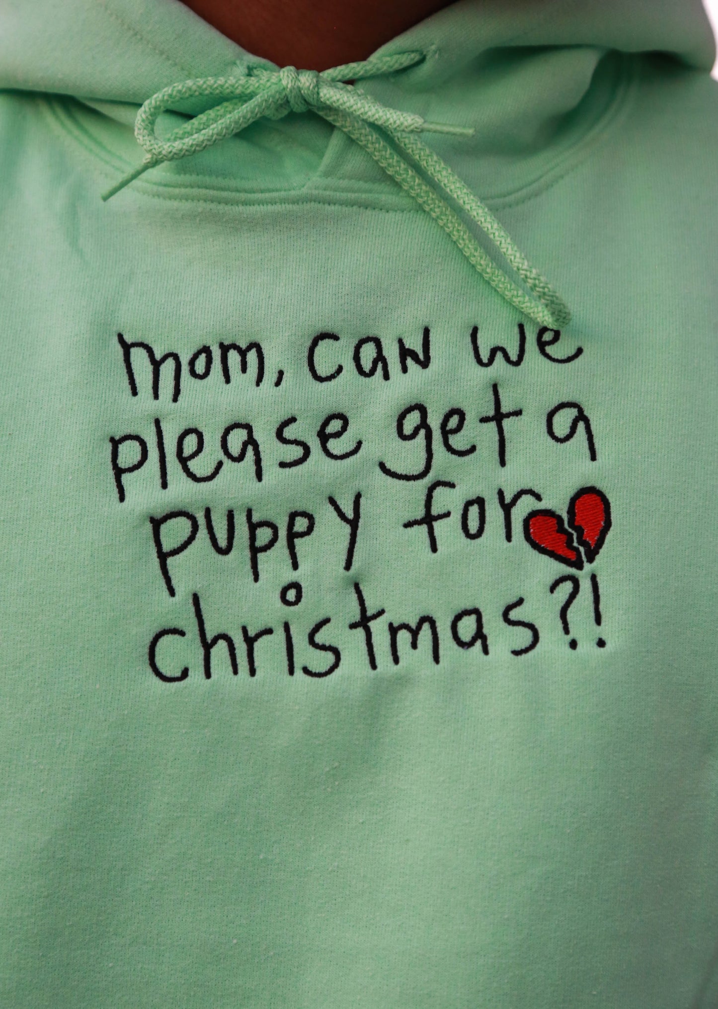Mom, Can We Please Get a Puppy For Christmas Embroidery