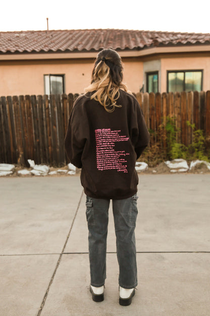 18 Life Lessons Vinyl Printed Sweatshirt