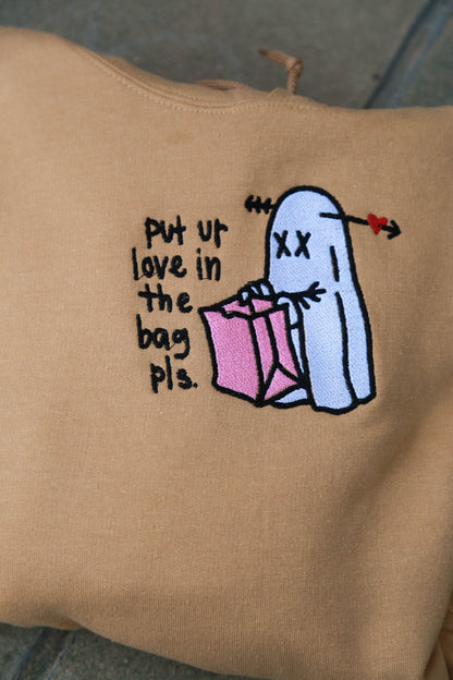 Put Your Love in the Bag Ghost Embroidery