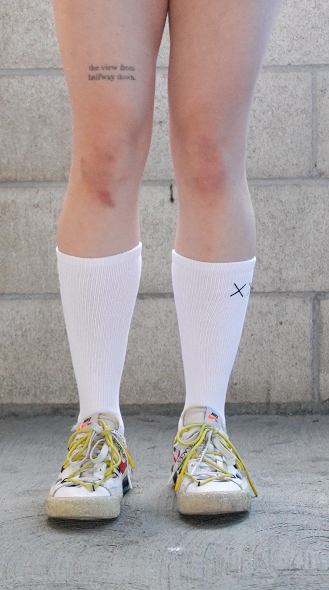 Sage Green XX Embroidered Crew Socks