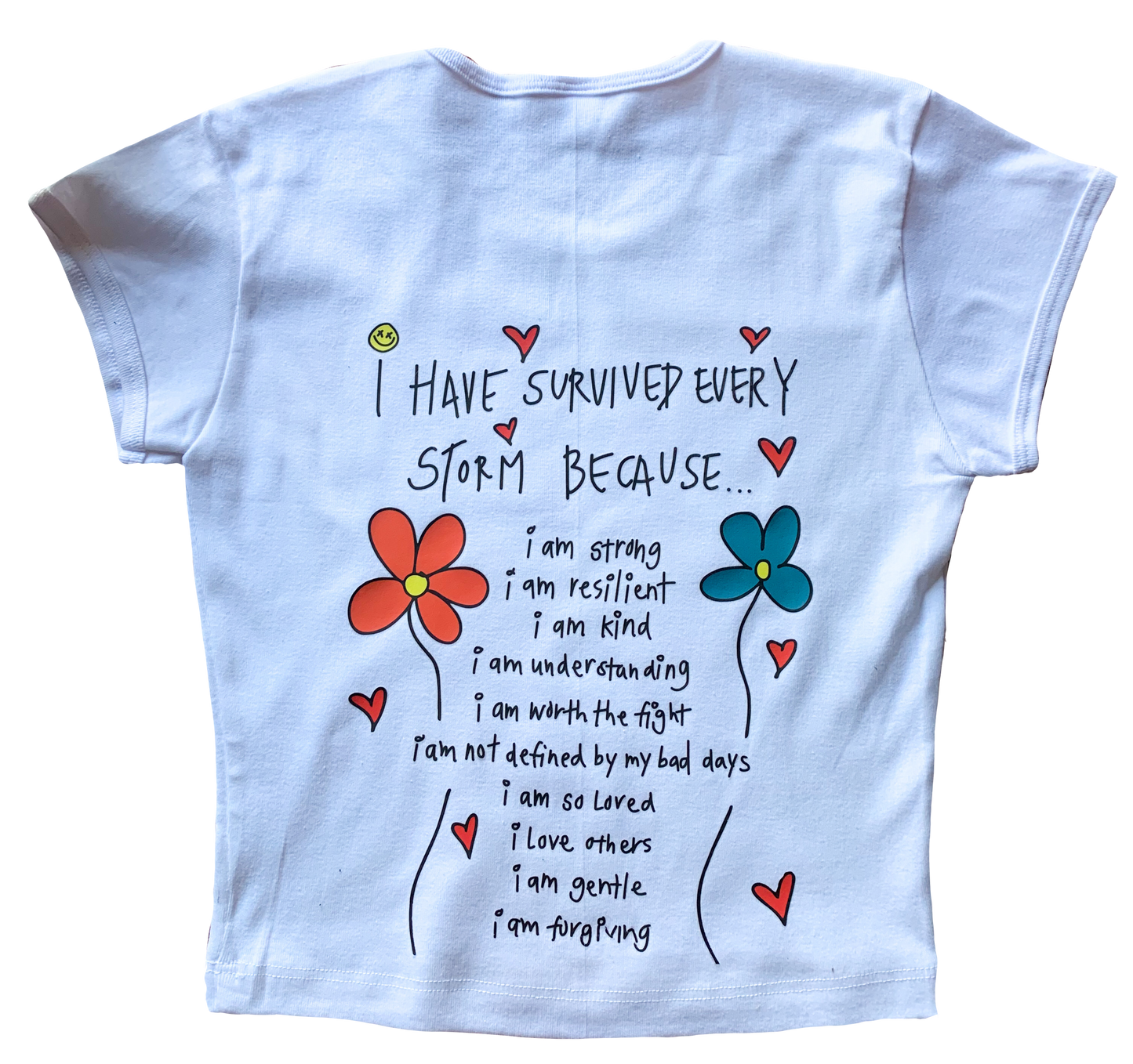 NO RAIN? NO FLOWERS! Printed Cropped Baby tee