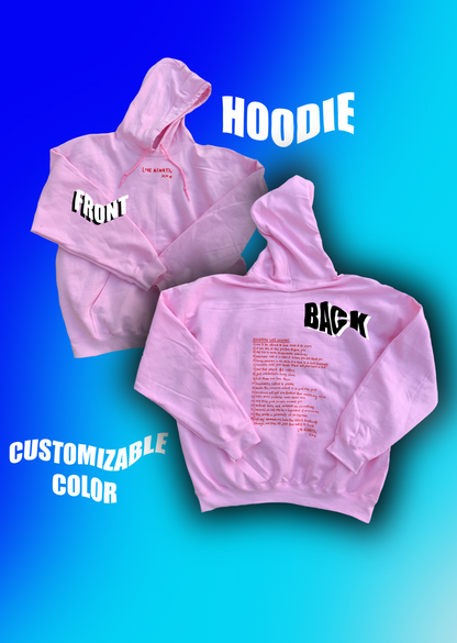 18 Life Lessons Vinyl Printed Hoodie