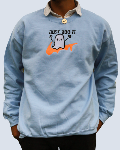 Just Boo It Embroidered Sweatshirt (CUSTOMIZABLE COLOR)