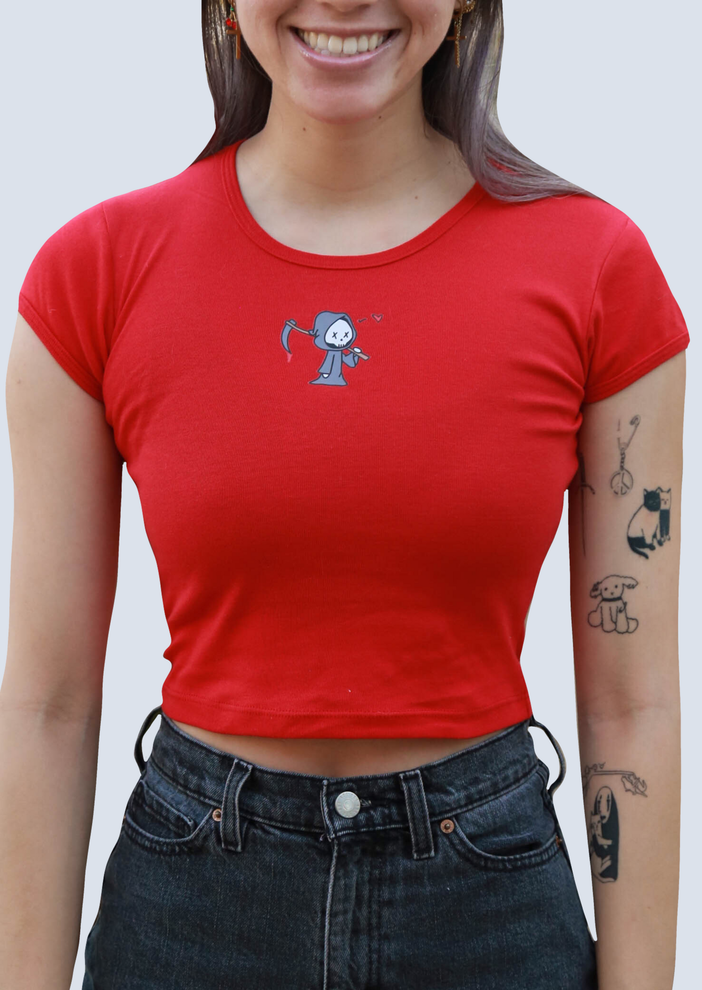 Grim Reaper Baby Crop Tee