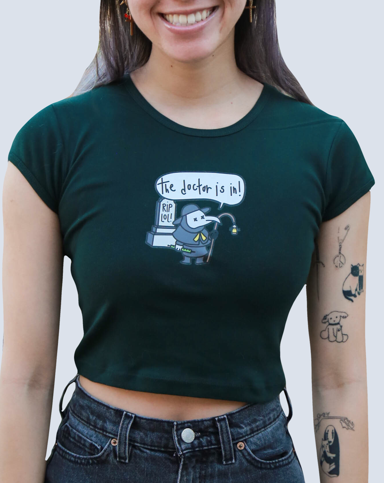 "The Doctor is In" Baby Crop Tee