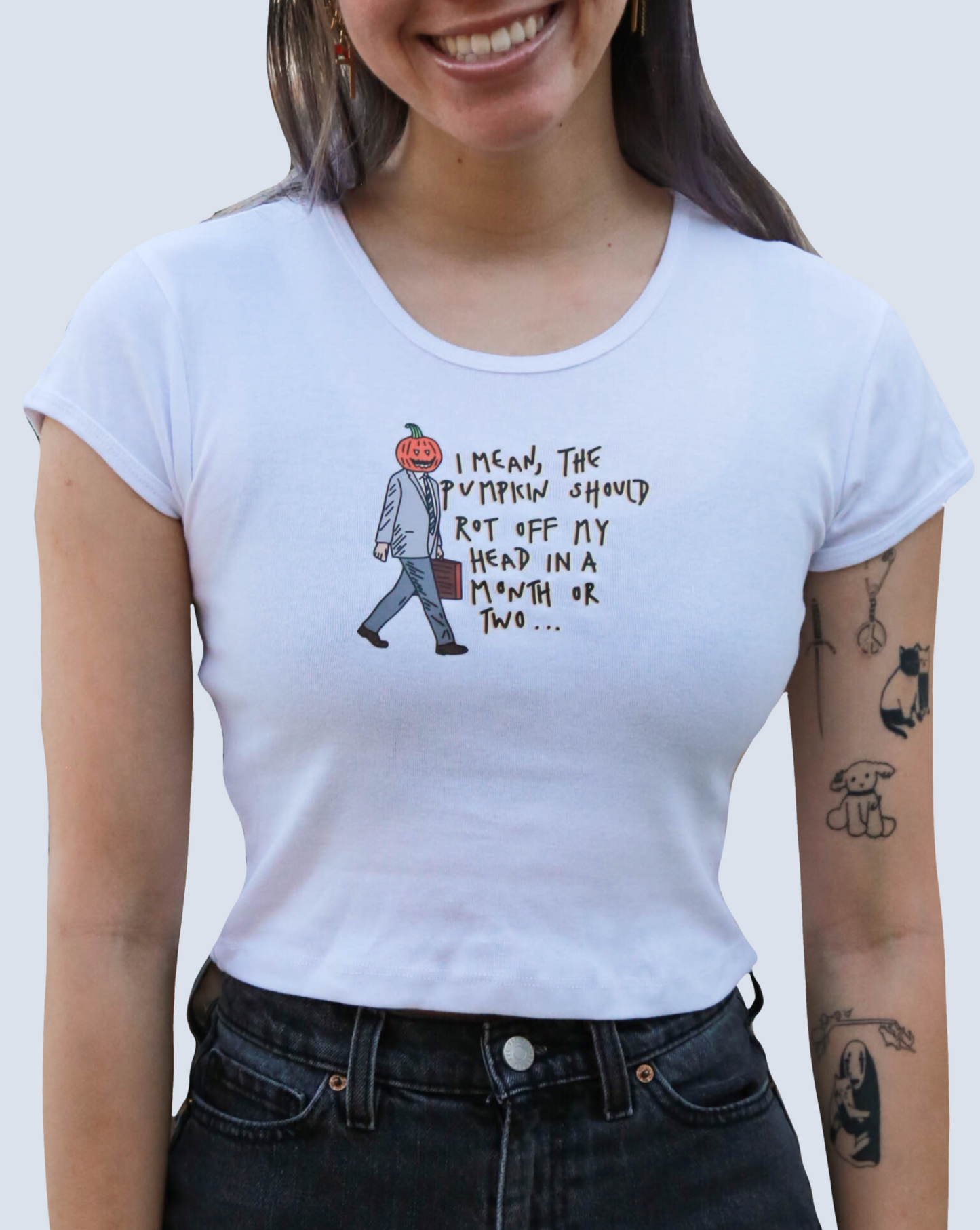 Dwight Office Pumpkin Baby Crop Tee