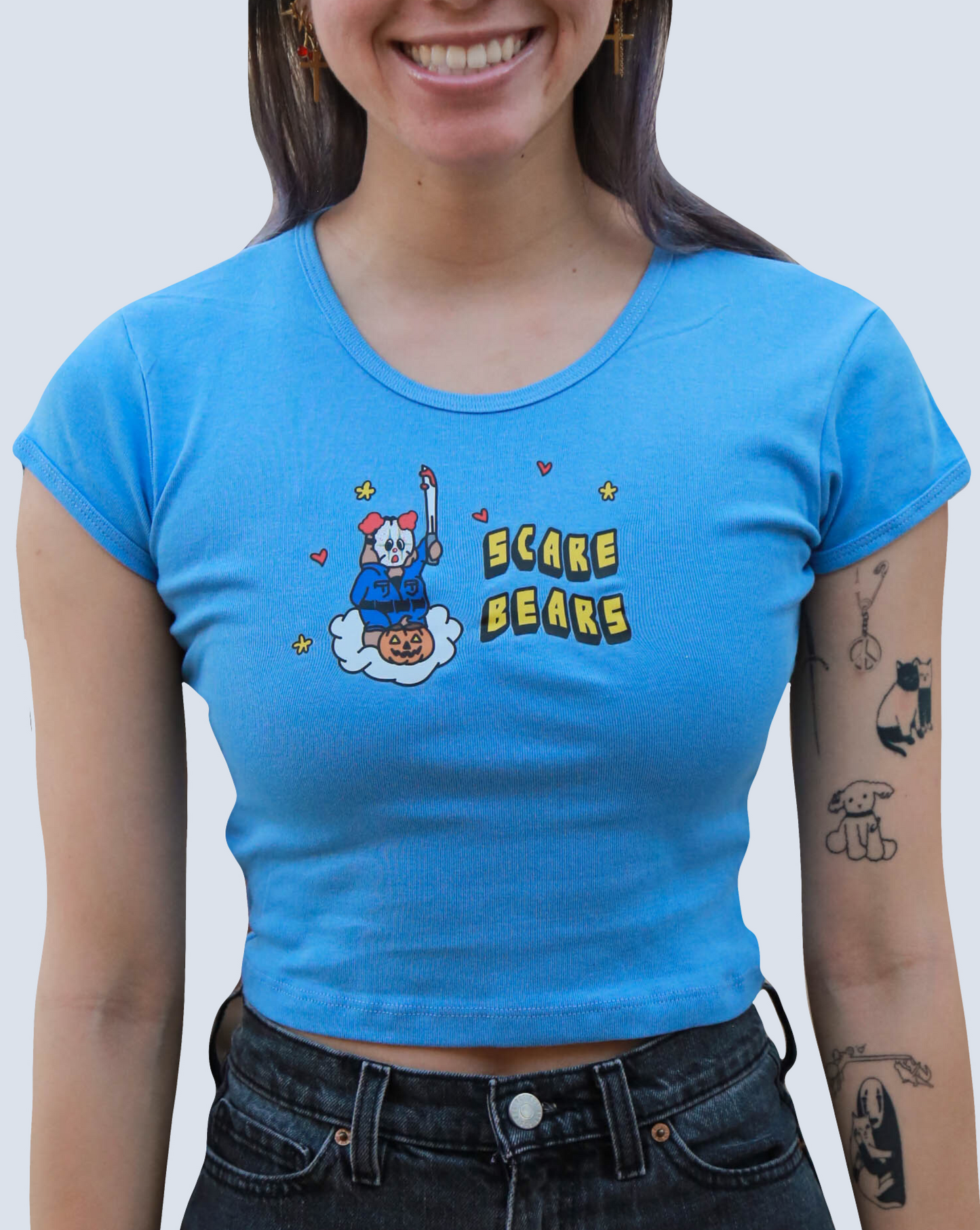 Scare Bears Baby Crop Tee