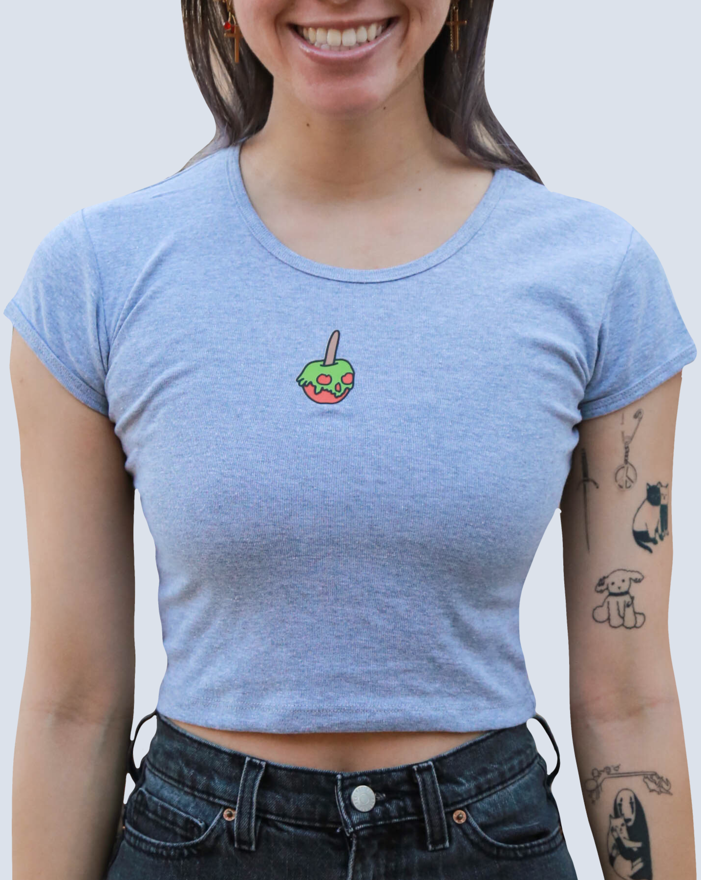 Posion Candy Apple Baby Crop Tee
