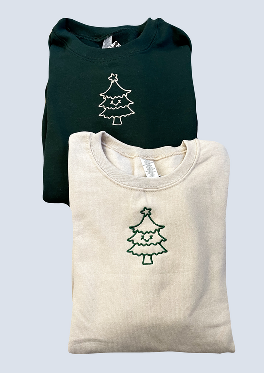 Christmas Tree Embroidered Matching Set