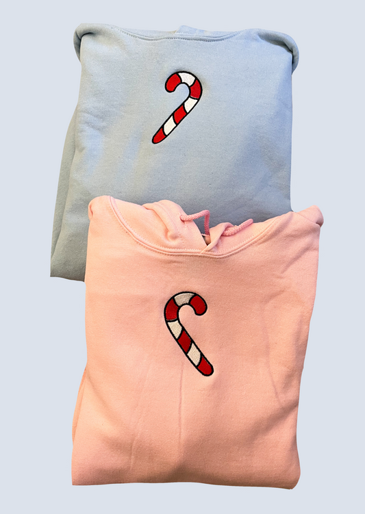 Candy Cane Hearts Embroidered Matching Set