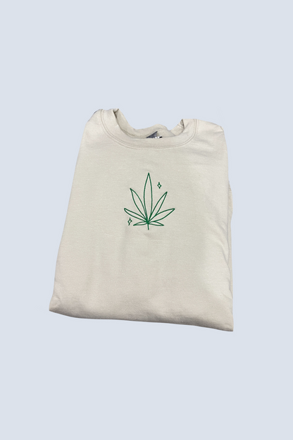 Weed Leaf Embroidered Matching Set