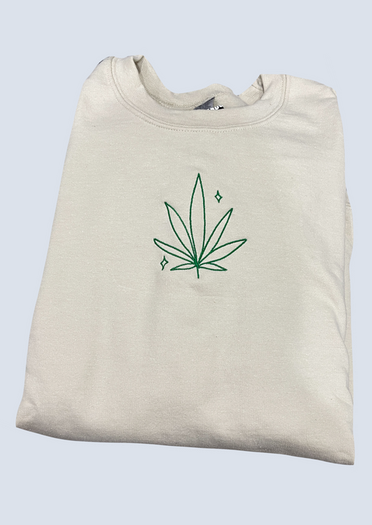 Weed Leaf Embroidery