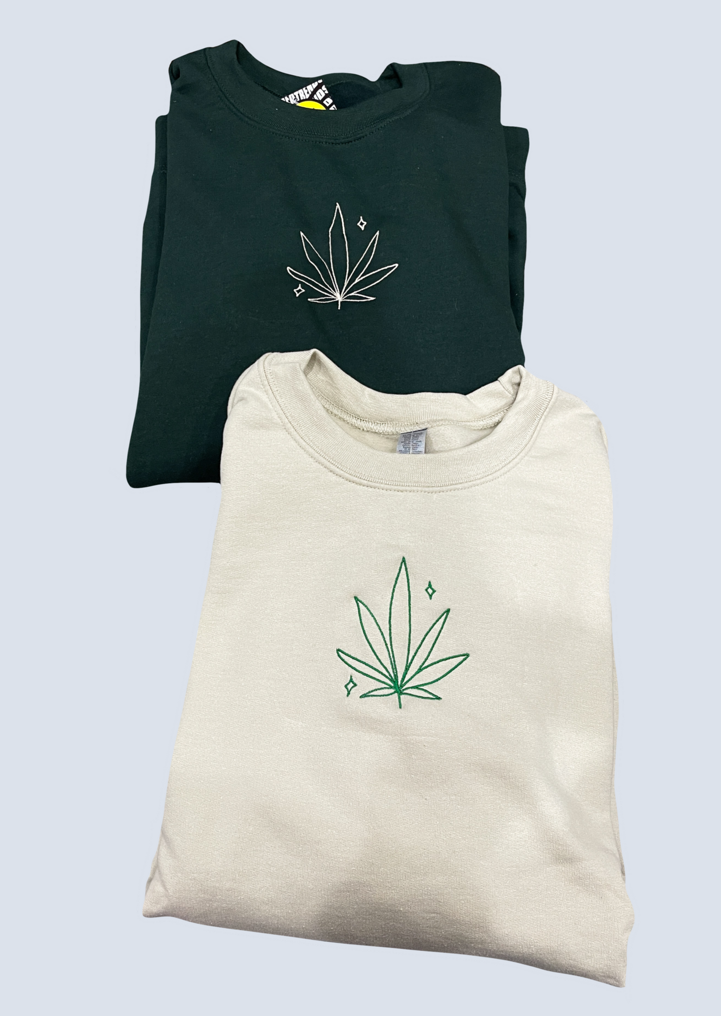 Weed Leaf Embroidered Matching Set