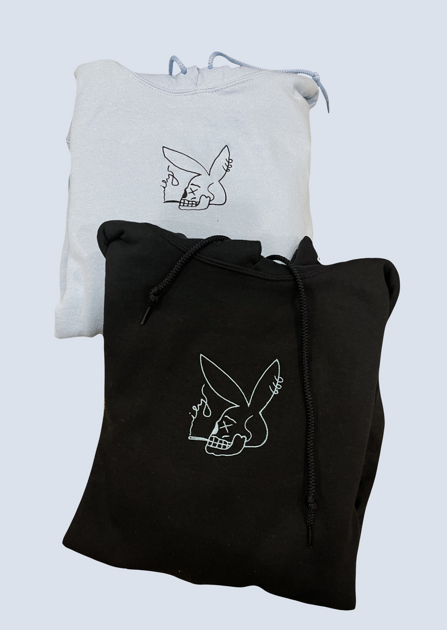 Bunny Skull ILY Smoker Embroidered Matching Set