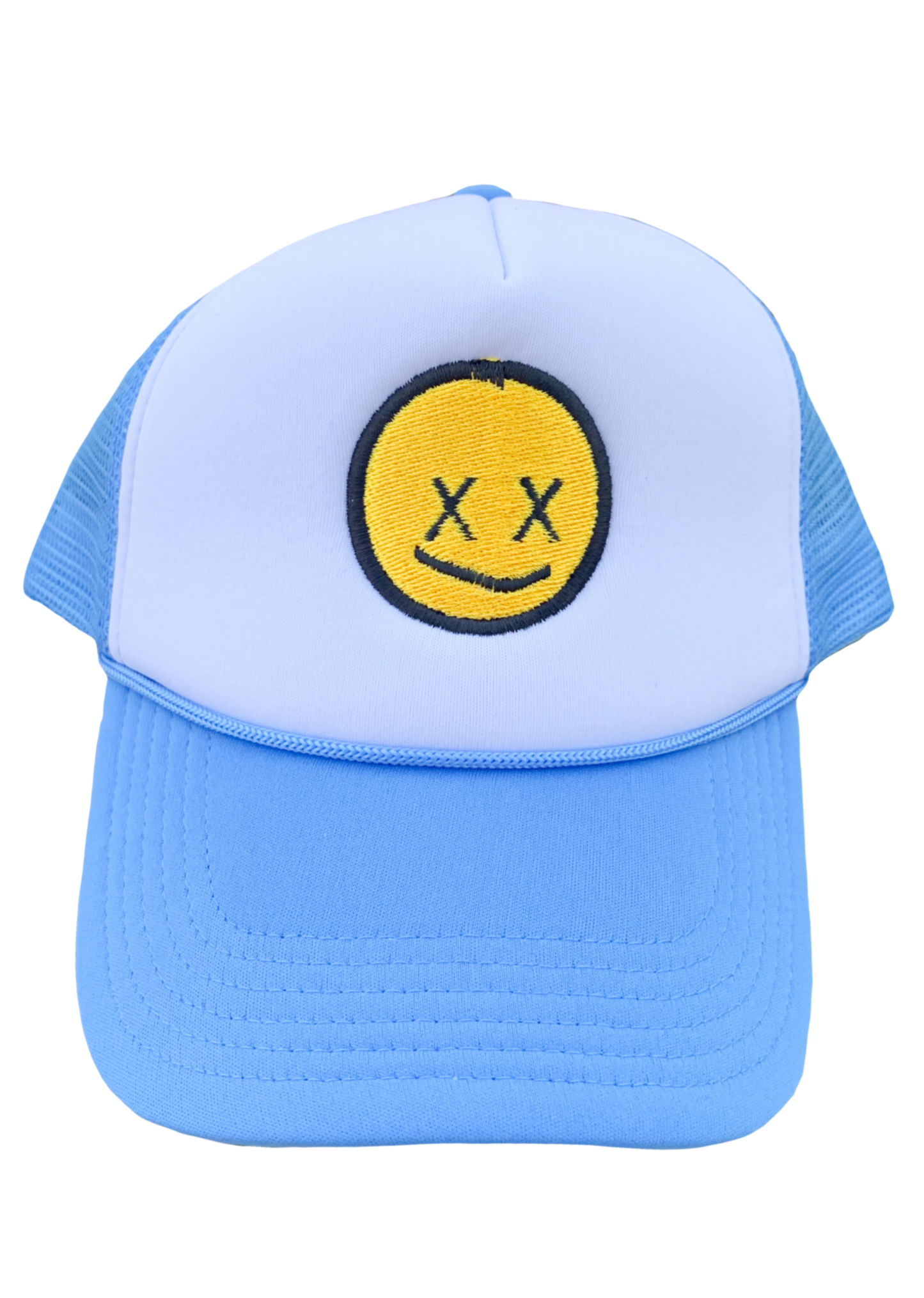 X'd Out Happy Face Embroidered Foam Trucker Hat