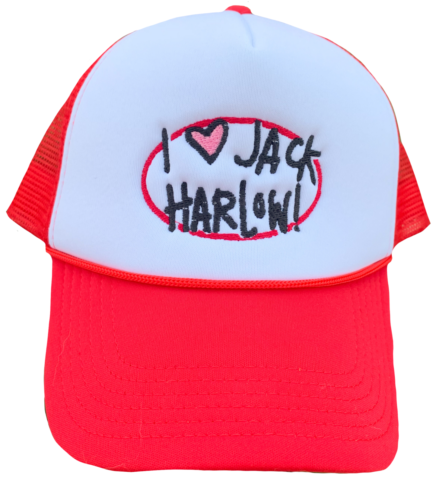 I LOVE JACK HARLOW Embroidered Foam Trucker Hat
