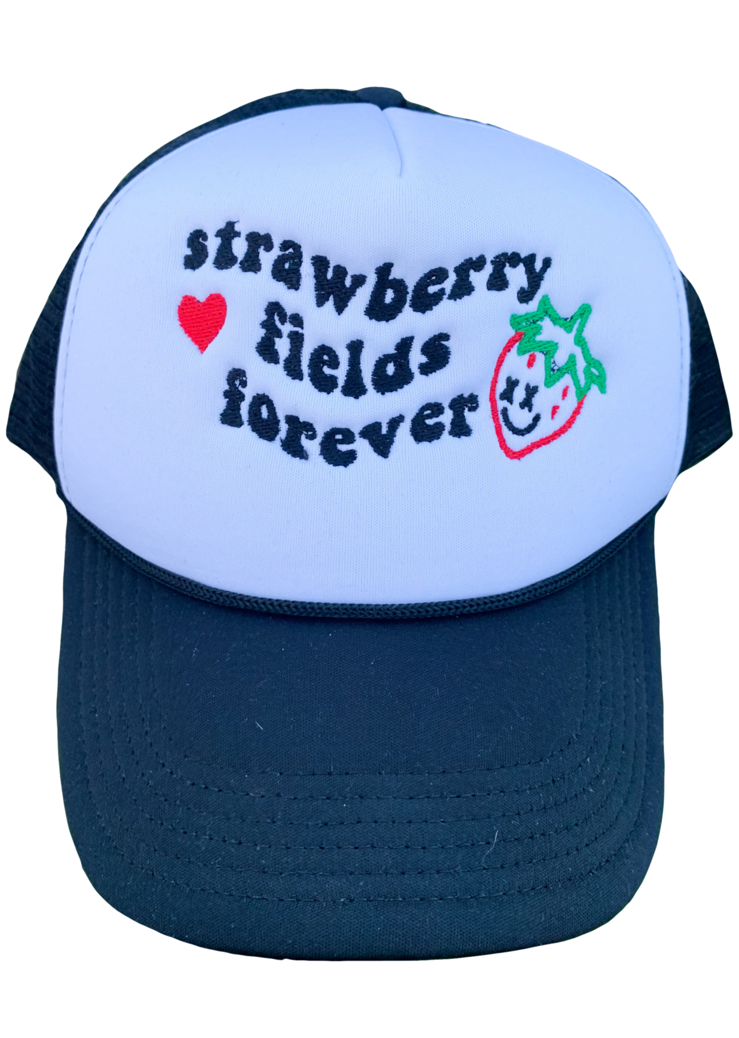Strawberry Fields Forever Embroidered Foam Trucker Hat