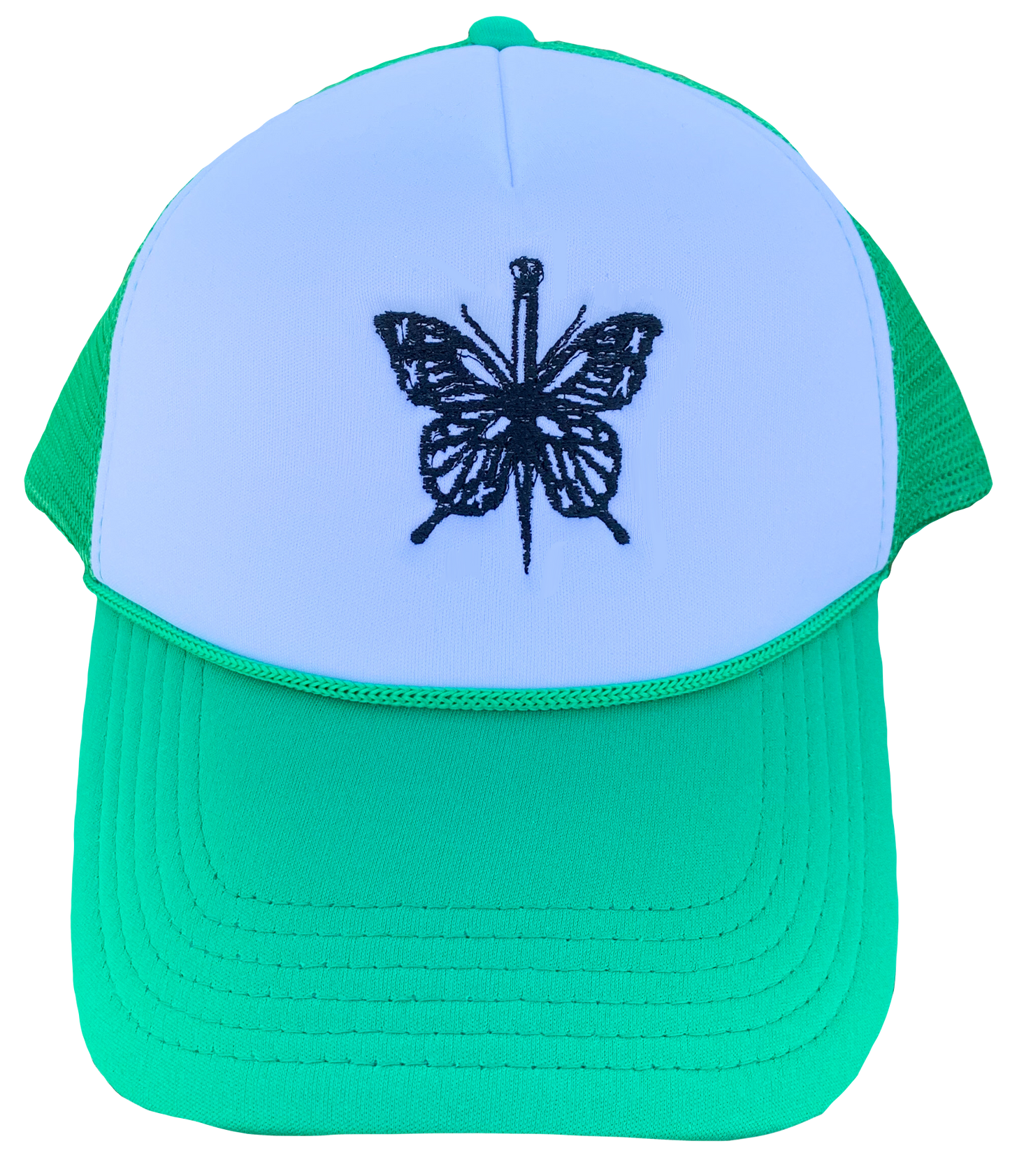 Butterfly Knife Embroidered Foam Trucker Hat