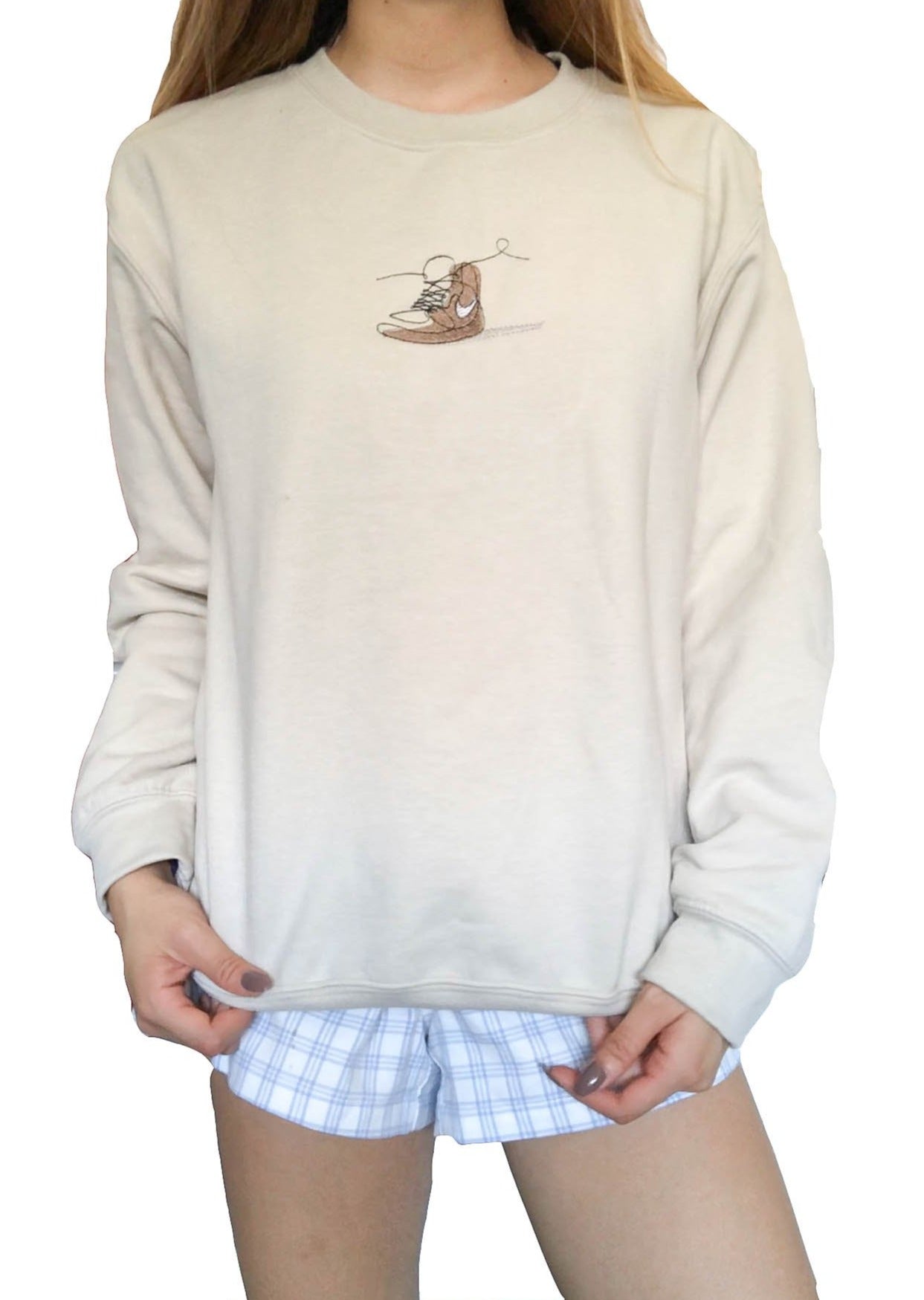 Brown Shoe Embroidered Sweatshirt