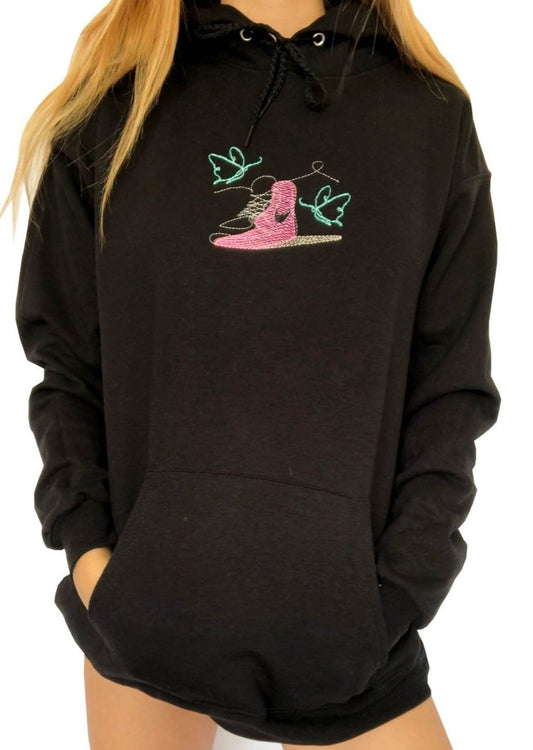 Butterfly Shoe Black Hoodie