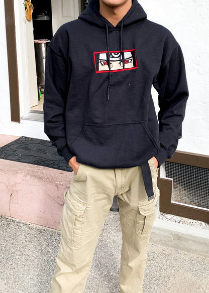 Itachi Embroidered Box Logo Style Hoodie