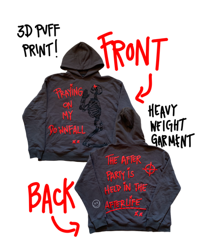 Afterlife Puff Print Hoodie, Heavy Weight