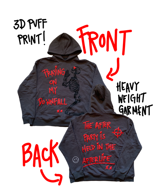 Afterlife Puff Print Hoodie, Heavy Weight